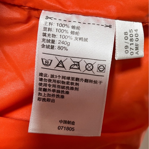 Adidas Orange Puffer Jacket Men’s Medium Retro Winter - Picture 6 of 10